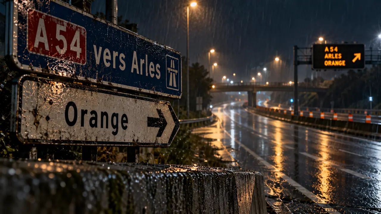 A54 vers Arles : fermeture maintenue mercredi, un détour conseillé par Orange