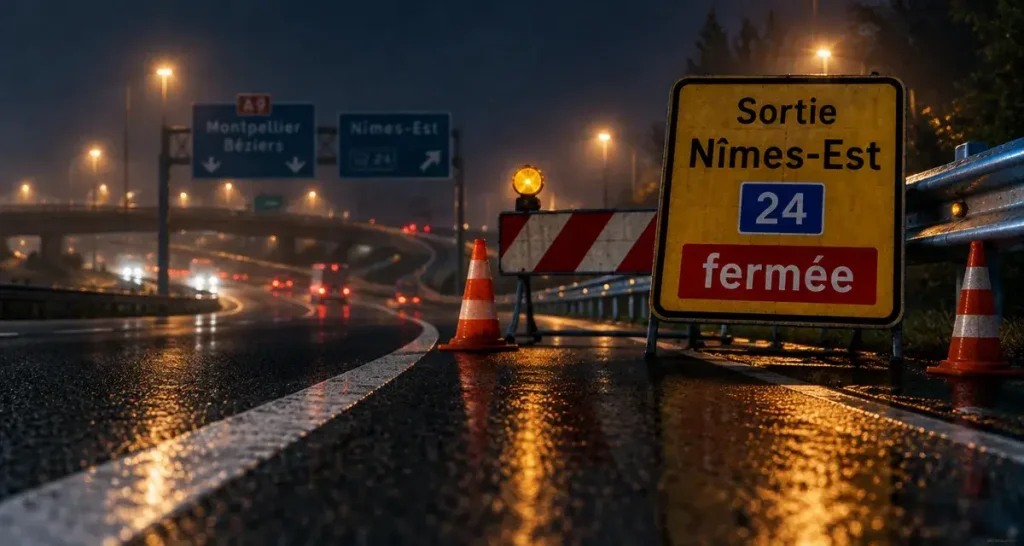 A9 : la sortie Nîmes-Est n°24 fermée deux nuits dans les deux sens