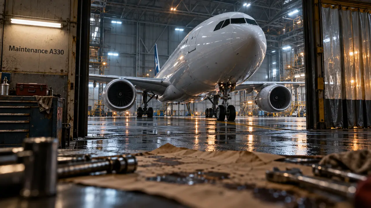 Un Airbus A330 d’Air Transat venu de Montréal à Nîmes pour sa maintenance