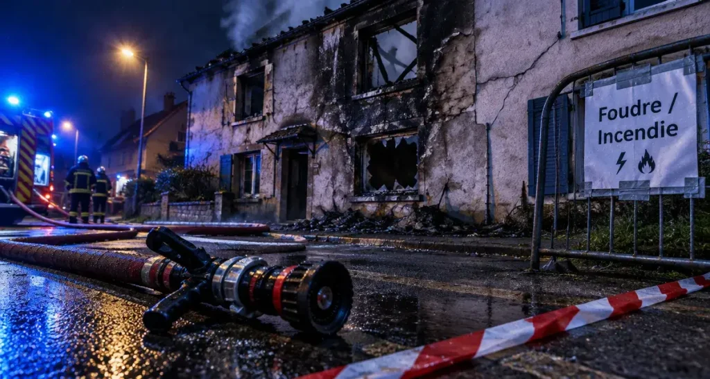 À Bernis, une maison très endommagée après un incendie lié à la foudre
