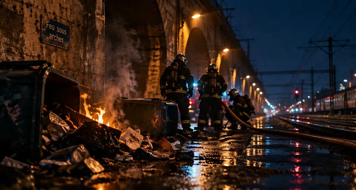 Feux de poubelles sous les arches SNCF à Nîmes : les pompiers interviennent