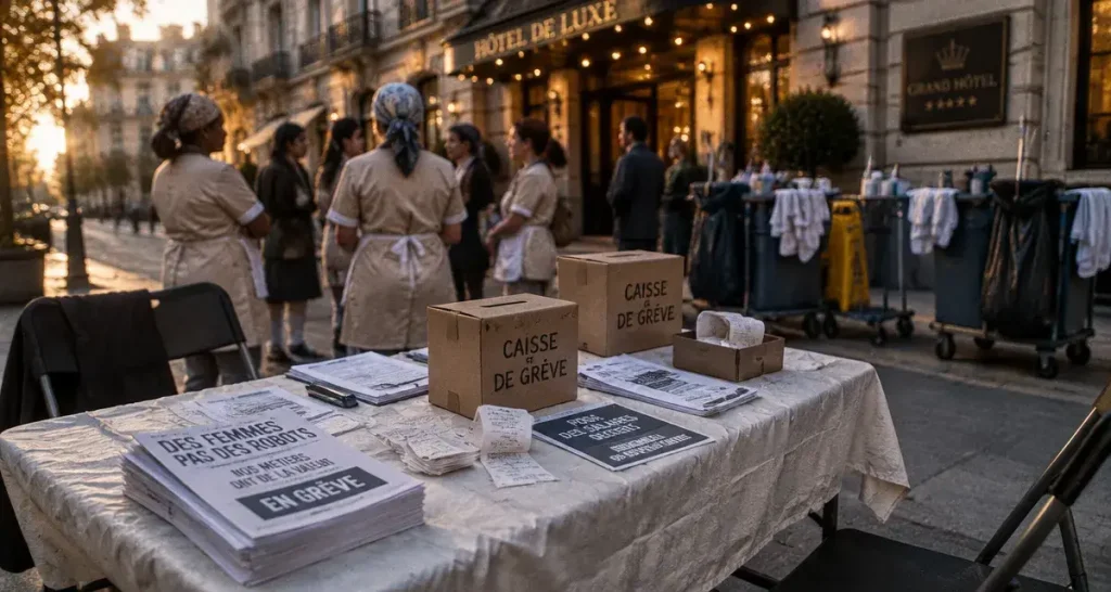 À Nîmes, la grève se poursuit devant l’hôtel L’Impérator