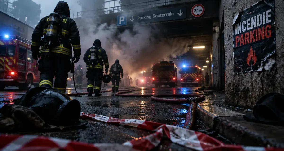 Nîmes : un incendie dans un parking rue Lulli