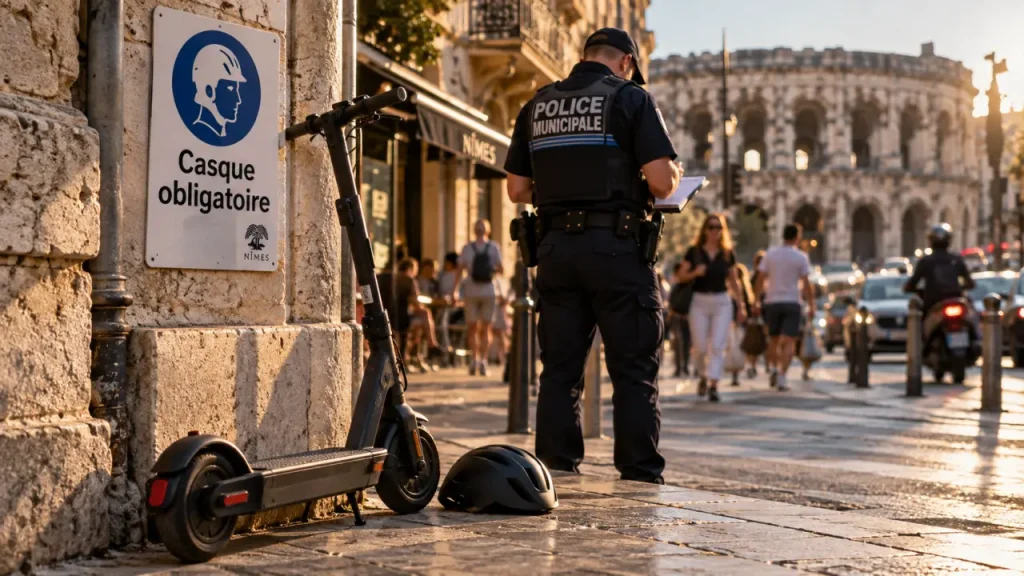 À Nîmes, 150 euros d’amende pour les trottinettes sans casque
