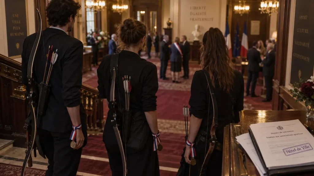 Nîmes : trois archers de l’Arc Club distingués à l’hôtel de ville