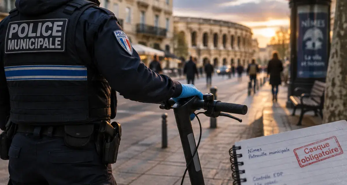 Nîmes : contrôles hebdomadaires et amendes pour les usagers de trottinettes