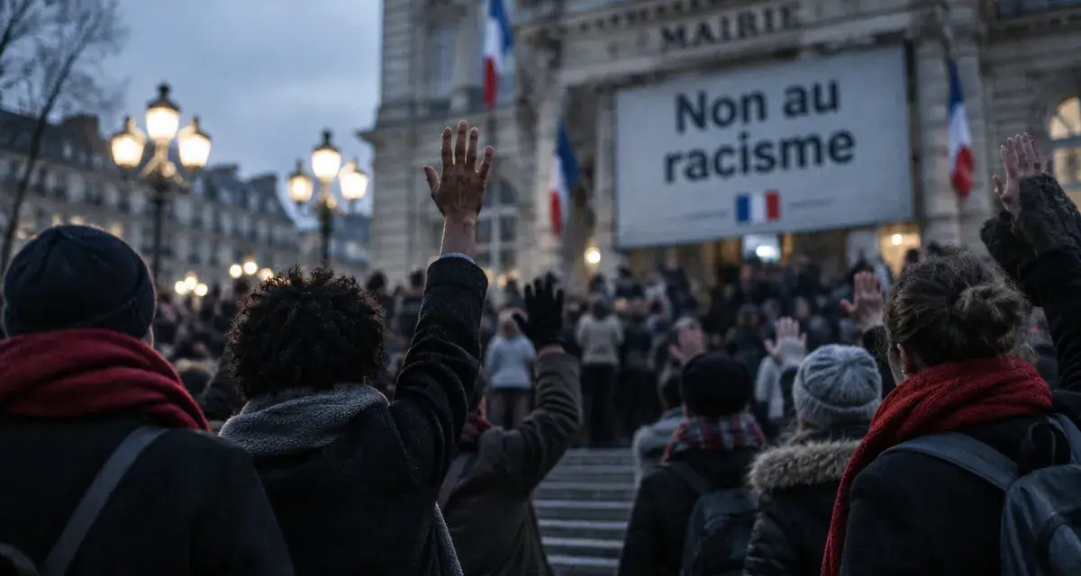 Nîmes : un millier de personnes rassemblées contre le racisme devant l'Hôtel de Ville