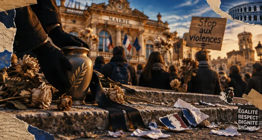 Nîmes : un rassemblement devant la mairie contre les violences