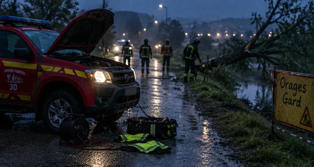 Orages dans le Gard : 109 interventions et des renforts envoyés dans l’Aude