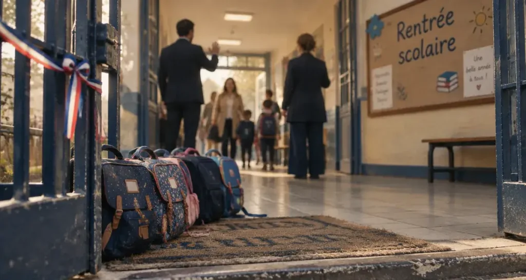 Rentrée scolaire : Vincent Bouget à l’école Jean-Jaurès à Nîmes