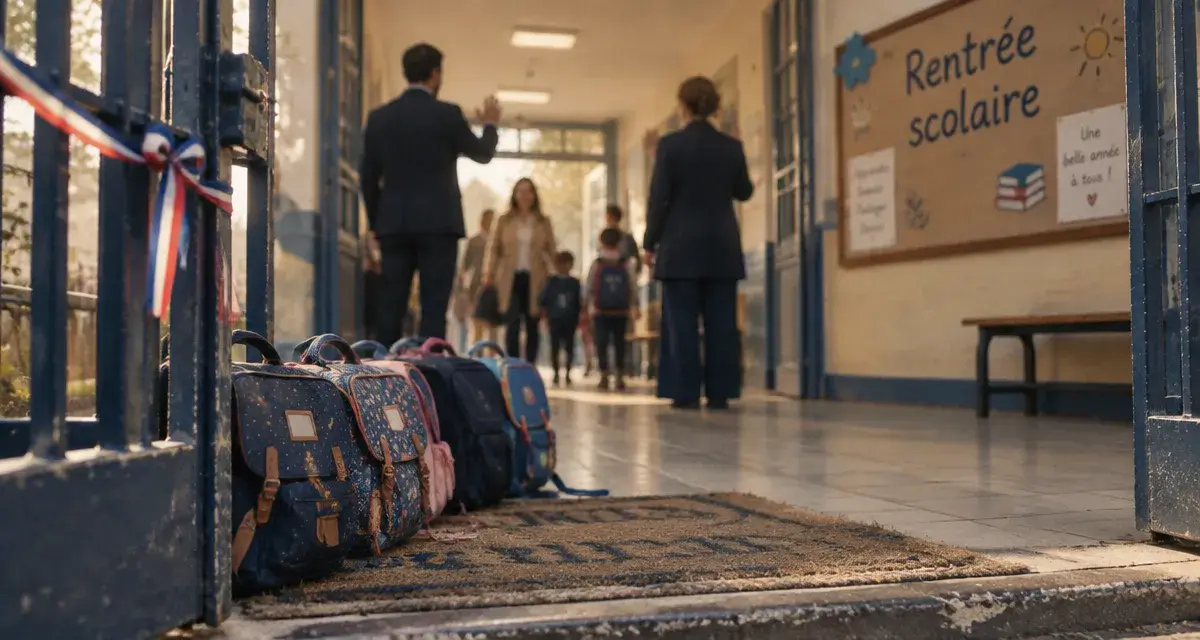 Rentrée scolaire : Vincent Bouget à l’école Jean-Jaurès à Nîmes