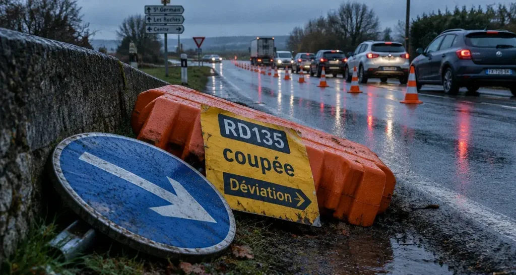 À Rodilhan, la RD135 coupée après un accident de poids lourd