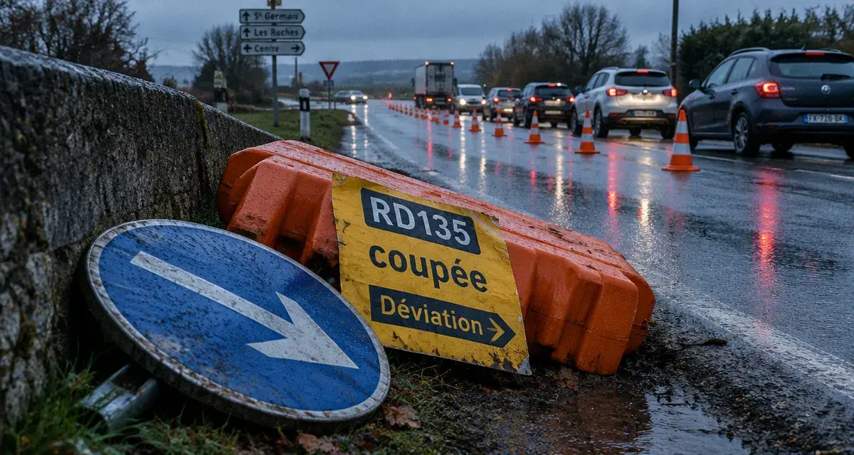 À Rodilhan, la RD135 coupée après un accident de poids lourd